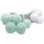 ACRAFT Aqua Cyan Light Blue Connectable Cotton Balls String Lights Plug in for Bedroom with End-to-end Connector Nursery Decorative Night Lighting for Baby Children Teen Girl Boy