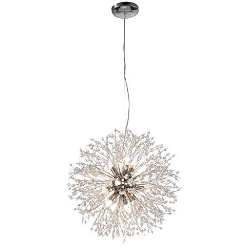 SAIMMAA Crystal Chandeliers Bubble Lights Firework Lights Sputnik Light White Rustic Chandelier for Dining Rooms Living Room Bedroom 9-Lights