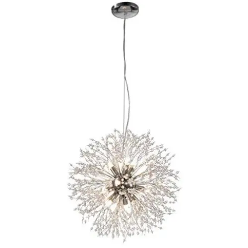 SAIMMAA Crystal Chandeliers Bubble Lights Firework Lights Sputnik Light White Rustic Chandelier for Dining Rooms Living Room Bedroom 9-Lights