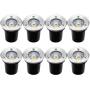 Landscape Lights ZUCKEO 8 Pack LED Well Lights 3W 12V-24V Ground Lights IP67 Waterproof Low Voltage Landscape Lighting for Driveway, Deck, Step, Garden Lights Outdoor (Warm White)