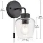 TeHenoo Plug in Wall Lamp with Seeded Glass,Retro Industrial Wall Sconce Light with on/Off Switch for Living Room,Bedroom,Bar,E26 Base TeHenoo Plug in Wall Lamp with Seeded Glass,Retro Industrial Wall Sconce Light with on/Off Switch for Living Room,Bedroom,Bar,E26 Base