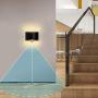 Temgin Motion Sensor Wall Sconce Lighting LED 7W Wall Lights 3000K Indoor Wall Lamp Black Aluminum Modern Design for Living Room Bedroom Hallway Wall Décor Warm White