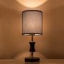 Small Bedside Table Lamp, Modern Fabric Shade Desk Lamp Nightstand for Bedroom Living Room End Table