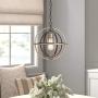 Odeums Antique Pendant Lights, Kitchen Island Pendant Lighting Fixture, Pendant Hanging Lights in Spherical Shade for Dining Room, Living Room, Hallway, Bedroom, Entryway