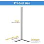 20W RGB Color Changing Standing Corner Lamp, Dimmable LED Smart Floor Lamp for Living Room Bedroom with Remote Controller, 55'' Tall Aluminium Alloy Tripod Shelf, Black