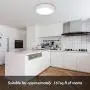 Flush Mount LED Ceiling Light Fixture-24W Soft Daylight Flat Round Surface Mounted Downlight Lamp Lighting for Closet/Bedroom/Dining Room/Kitchen/Kids Room/Dorm Room