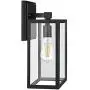 CINOTON Outdoor Indoor Wall Sconce, Outdoor Light Fixtures Wall Mount Anti-Rust Matte Black, IP65 Waterproof Outdoor Wall Lantern with Clear Glass Shade, E26 Socket Wall Lamp for Garage, Doorway