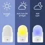 Plug-in Night Light for Kids, Compact RGB Color Changeable LED Night Lamp with Dusk to Dawn Sensor, Warm White Night Lighting for Baby Room, Bedroom, Hallway, Kitchen, Bathroom, Stairs (2 Pack)