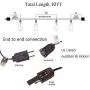 Goothy ST40 10Ft Outdoor Patio String Lights,Set of 10 Glass C9/E17 Intermediate Base Edison Style Bulb String Lights Garden/Backyard Party/Wedding Outdoor String Lights(Plus 1 Extra Bulbs)-White