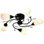 Semi Flush Mount Ceiling Light Fixture - FINXIN FXCL22 Modern Black Painting Pendant Light for Bedroom,Hallway,Kitchen and Dining Room (Black)