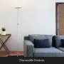 Brightech Sky Flux - Bright LED Torchiere Floor Lamp, for Your Living Room and Office - Halogen Lamp Alternative with 3 Light Options Incl. Daylight - Dimmable Modern Uplight - White