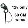 LumenBasic Blue Spotlight Outdoor - Low Voltage 12v 12 Volt LED Landscape Garden Pathway Lighting Spotlight Fixture - 400 Lumen 5 watt COB Technology. Needs Wiring, Hard Wired.