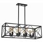 Jinzo Farmhouse Rectangle Chandelier Island Lighting 8-Lights High Linear Industrial Dining Room Chandelier with Rustic Metallic Open Frame Matte Black Hanging Kitchen Island Lighting Fixtures Jinzo Farmhouse Rectangle Chandelier Island Lighting 8-Lights High Linear Industrial Dining Room Chandelier with Rustic Metallic Open Frame Matte Black Hanging Kitchen Island Lighting Fixtures