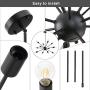 Modern Sputnik Chandeliers 12 Lights Mid Century Vintage Ceiling Light Fixture Industrial Pendant Lighting for Kitchen Dining Room Living Room Bedroom, Black