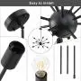 Modern Sputnik Chandeliers 12 Lights Mid Century Vintage Ceiling Light Fixture Industrial Pendant Lighting for Kitchen Dining Room Living Room Bedroom, Black Modern Sputnik Chandeliers 12 Lights Mid Century Vintage Ceiling Light Fixture Industrial Pendant Lighting for Kitchen Dining Room Living Room Bedroom, Black