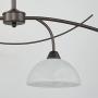 Dazhuan Vintage Frosted Glass Shade Chandelier 4-Lights Pendant Lighting Hanging Ceiling Lamp