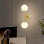 Modern Glass Ball Wall Light, Mid Century Wall Lamp Magic Bean Globe Wall Sconces for Restaurant Living Room Bedside Stairs Bathroom Mirror