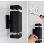 LMP 2 Pack LED Square Up and Down Lights Outdoor Wall Light，Body in Aluminum Waterproof Outdoor Wall Lamps，3000k 5W with Certificate ETL…