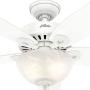 Hunter Builder Indoor Ceiling Fan with LED Light and Pull Chain Control, 42'', White / Light O
