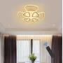 Ganeed LED Ceiling Lights Dimmable Acrylic Chandelier with Remote Control 90W 8 Heads Flower Shape Flush Mount Ceiling Lamp for Living Dining Room Kitchen Bedroom(White/3000-6500K)