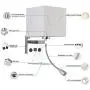 Bedroom Wall Sconce Lights - Modern Wall Lights Fixtures with 1 USB Port, 2 Switches and Fabric Shade, Bedside Wall Reading Lamps for Hotel, Living Room（LED 1W 3000K Included）