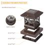 Twinsluxes Fence Post Cap Light, LED Solar Lights for Deck Posts, Solar Post Caps Light Outdoor for 3.5x3.5/4x4/5x5 Posts, Wood or Vinyl Fence Deck Post, Warm Light 4 Pack, Brown…