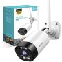 HeimVision 2K Outdoor Security Camera, Wi-Fi Smart Camera with Floodlight, Color Night Vision, 2-Way Audio, Motion Detection, Siren Alarm, Message Alert, MicroSD/Cloud Storage, Weatherproof, HM311