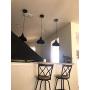 Pendant Lights, Lika Industrial Barn Ceiling Light Fixtures Black Hanging Pendant Lighting for Kitchen Island, Dining Room, Foyer (Black and Hemispheres(Three Pack-Save$14.95))