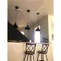 Pendant Lights, Lika Industrial Barn Ceiling Light Fixtures Black Hanging Pendant Lighting for Kitchen Island, Dining Room, Foyer (Black and Hemispheres(Three Pack-Save$14.95))