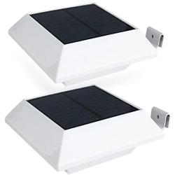 Solar Gutter Lights Motion Sensor Outdoor Security Light (2 Pack), LED (6-Diode) Waterproof Durable Fence Gutter Driveway Garden Patio Path Decking Light Made for Quality Outdoor Life