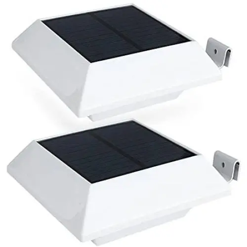 Solar Gutter Lights Motion Sensor Outdoor Security Light (2 Pack), LED (6-Diode) Waterproof Durable Fence Gutter Driveway Garden Patio Path Decking Light Made for Quality Outdoor Life