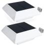 Solar Gutter Lights Motion Sensor Outdoor Security Light (2 Pack), LED (6-Diode) Waterproof Durable Fence Gutter Driveway Garden Patio Path Decking Light Made for Quality Outdoor Life