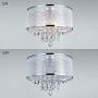 ANJIADENGSHI Modern Crystal Chandelier Lighting 4 Lights Luxury Chrome K9 Crystal Pendant Light Flush Mount Ceiling Light Fixture for Kitchen Island Dining Room Living Room Farmh,Chrome
