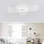 CHYING Modern Ceiling Light, White Flush Mount LED Rectangle Light Fixture 60W 6000K White Light PVC Metal Lighting for Living Room Bedroom Study