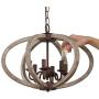 Springzouk 6 Light Wooden Chandelier,D80106 Super Easy Install,Very Classy and Antique Looking (Vintage Wooden Grey)