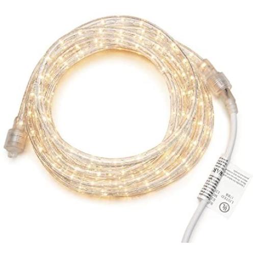 Darice 18’ Long Rope Light Set – 216 Bright Lights for Indoor or Outdoor Use – Flexible Clear Tube Light Makes Decorating Fast and Easy – Connect Up to 16 Sets – 36 Watts, 120V (1 18’ Piece Per Pack)