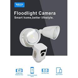 BHZD WiFi Floodlight Camera, Home Security Floodlight Camera, Night Vision, Indoor/Outdoor, 2K Video with Motion Detection, Waterproof,32G SD Card