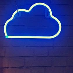 Cute Blue Neon Light,LED Cloud Sign Shaped Decor Light,Marquee Signs/Wall Decor for Christmas,Birthday Party,Kids Room, Living Room, Wedding Party Decor(Blue)