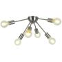 VINLUZ 6-Light Sputnik Chandelier Brushed Nickel Ceiling Light Fixture Modern Chandelier Lighting for Dining Room Living Room Kitchen