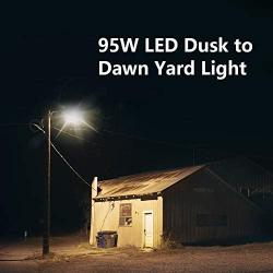 CINOTON LED Barn Light 95W, 5000K Daylight Dusk to Dawn LED Outdoor Lighting with Photocell, 10500lm LED Security Area Light, Replace Up to 800W Incandescent/250WMH,Yard light UL-Listed for Farm/Porch