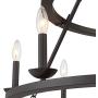 Myland Bronze Wagon Wheel Large Chandelier 36'' Wide Farmhouse 2-Tier 12-Light Fixture for Dining Room House Foyer Kitchen Island Entryway Bedroom Living Room - Franklin Iron Works