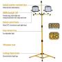 HOMCOM 5,000 Lumen LED Work Lights Dual Head Weather Resistant with Tripod Stand