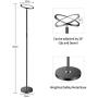 Floor Lamp, Bomcosy RGBW Smart Wi-Fi LED Floor Lamp, Color Changing & Stepless Dimming for Bedroom, 2700-6500K Torchiere Standing Lamp for Living Room, Tall Pole Light for Reading & Offices, 25W
