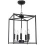 Lucidce 5 Light Foyer Chandelier Black Farmhouse Lantern Light Fixture Dining Room Lighting Fixtures Hanging Ceiling