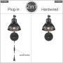 YeLEEiNO Swing Arm Wall Lamp Bedroom Wall Lamps Industrial Black Plug in Cord with On Off Switch for Living Room Bedroom Dining Room Kitchen (1 Light)