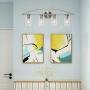 TODOLUZ Bathroom Vanity Light 4-Lights Brushed Nickel Modern Wall Light Fixtures for Porch Bedroom Hallway
