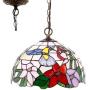 Tiffany Hanging Light W12H32 Inch Stained Glass Pendant lamp 1E26 Hummingbirds Style S101 WERFACTORY Series Art Lamps Chandelier Ceiling Fixture Kitchen Island Bar Hallway Living Room Dining Room Loft