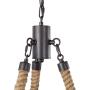 ISURAUL Wagon Wheel Chandelier, Round Farmhouse Chandeliers 6-Light Fixture with Natural Ropes for Dining Room, Living Room, Bedroom, Foyer and Kitchen Island
