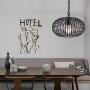 YLONG-ZS Round Pendant Light Hanging Lantern Lighting Fixture for Kitchen and Dining Room, Industrial Retro Iron Chandelier Fixture,E26 Base, Black (Bulbs Not Included)