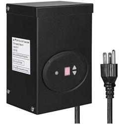 DEWENWILS 120W Outdoor Low Voltage Transformer with Timer and Photocell Sensor, 120V AC to 12V AC, Weatherproof, for Halogen & LED Landscape Lighting, Spotlight, Pathway Light, ETL Listed